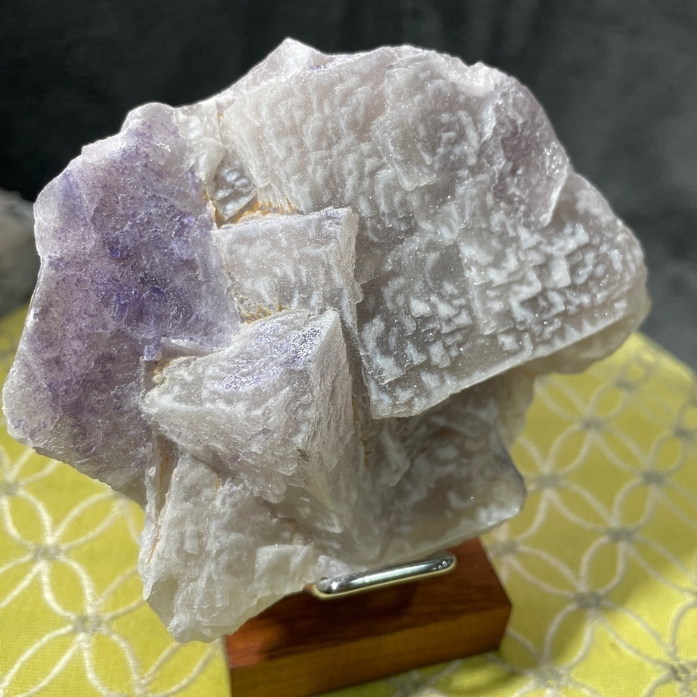 4”x3” Lavender purple fluorite w/ Sugar- step cubic XL cubes
